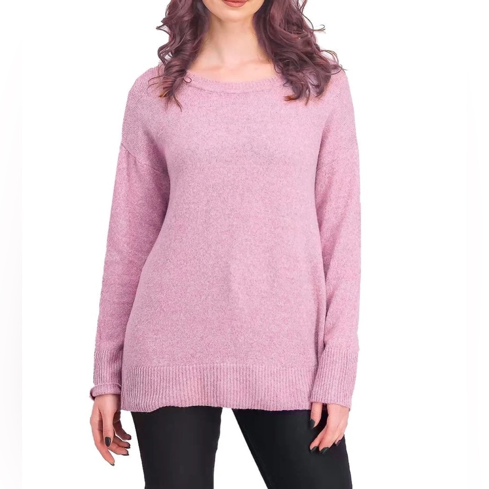 Ellen Tracy Soft Knit Pullover Sweater Pink Size Small NWT Long Sleeve